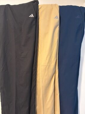 Adidas Adivantage men’s Golf pants 42 x 32 in Black, Tan, Navy. Lot of 3